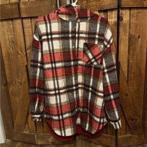 Plaid Button-Up Women's Sweater